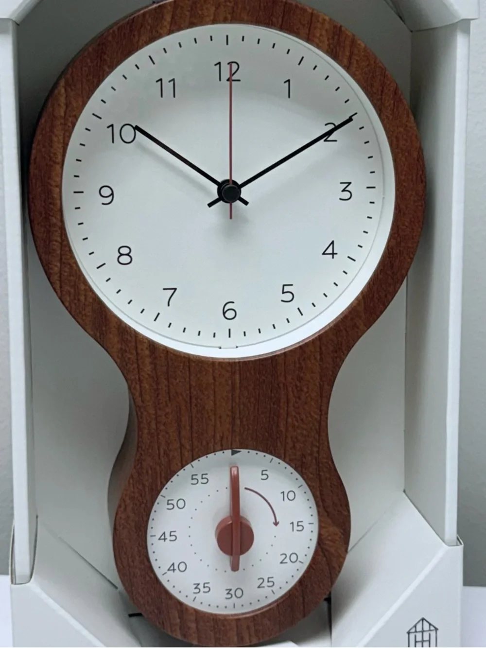 Faux Wood and Brass Kitchen Clock and Timer - Hearth & Hand™ with Magnolia